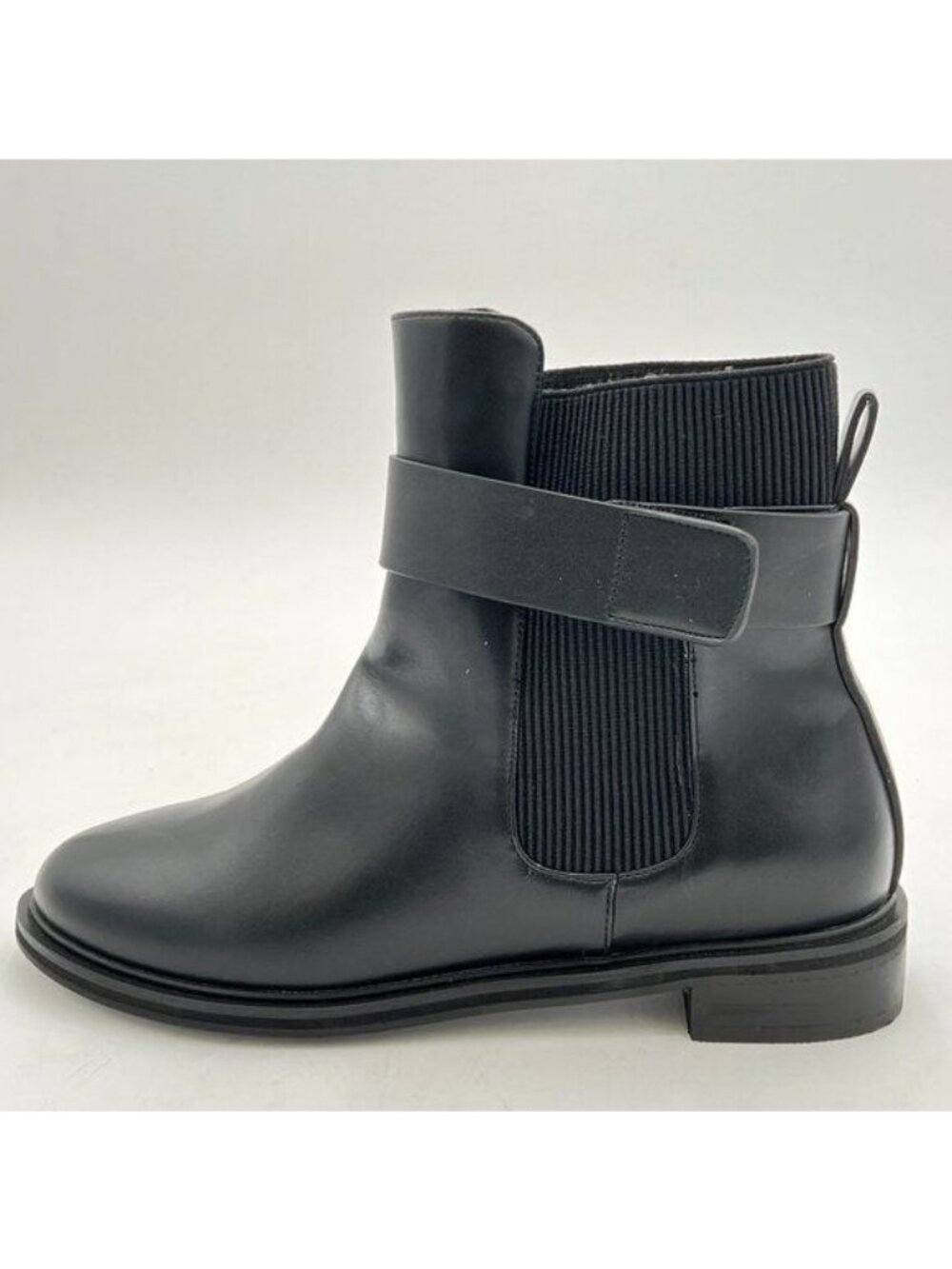 Women Classic Ankle Booties Pull Low Chunky Heel Boots Suede Elastic Shoes